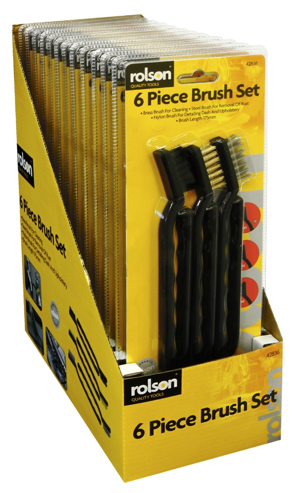 Rolson 6pc Mini Wire Brush Set