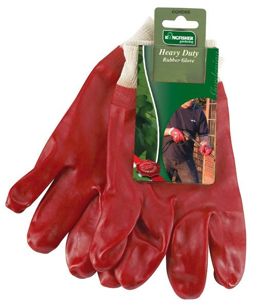 KINGFISHER Garden Gloves Heavy Duty Red R