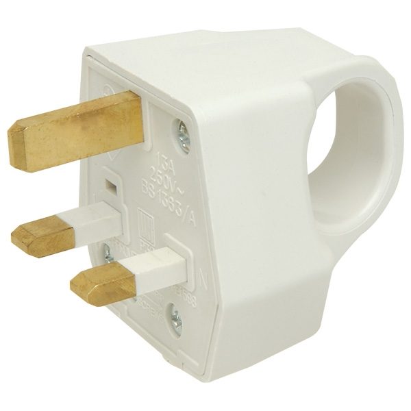 13amp Easy Plug White (With Handle) Fairway Electrical